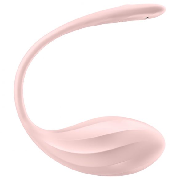 Satisfyer Ribbed Petal - ovetto vibrante rosa con telecomando