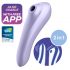 Satisfyer Dual Pleasure - Vibratore 2in1 a onde d'aria smart (viola)