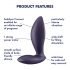 Satisfyer Power Plug - vibratore anale smart (viola)