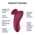 Satisfyer Sexy Secret - vibratore slip smart impermeabile (rosso)