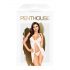 Penthouse After Sunset - babydoll trasparente e perizoma (bianco) - L/XL