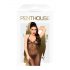 Penthouse Love on Fire - Bodystocking trasparente scintillante con perizoma (nero)