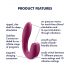 Satisfyer Sunray - Vibratore 2in1 con onde d'aria ricaricabile (rosso)