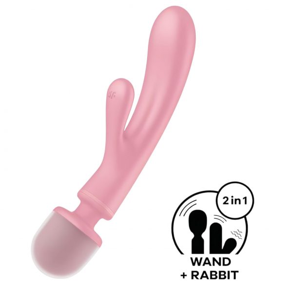 Satisfyer Triple Lover - Vibratore G-spot e massaggiatore (rosa)