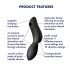 Satisfyer Curvy Trinity 2 - Vibratore 2in1 con onde d'aria (nero)