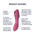 Satisfyer Curvy Trinity 3 - Vibratore 2in1 con onde d'aria (rosso)