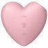 Satisfyer Cutie Heart - Vibratore clitorideo a onde rosa ricaricabile