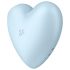 Satisfyer Cutie Heart - Vibratore clitorideo a onde d'aria ricaricabile (blu)