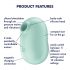 Satisfyer Pro To Go 2 - Stimolatore clitorideo a onde d’aria ricaricabile (menta)