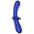 Satisfyer Double Crystal - Dildo in vetro a doppia estremità (blu)