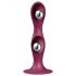 Satisfyer Double Ball-R - dildo rosso con base a ventosa e peso integrato