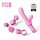 Magic Stick - Vibratore con braccio clitorideo intercambiabile (rosa)