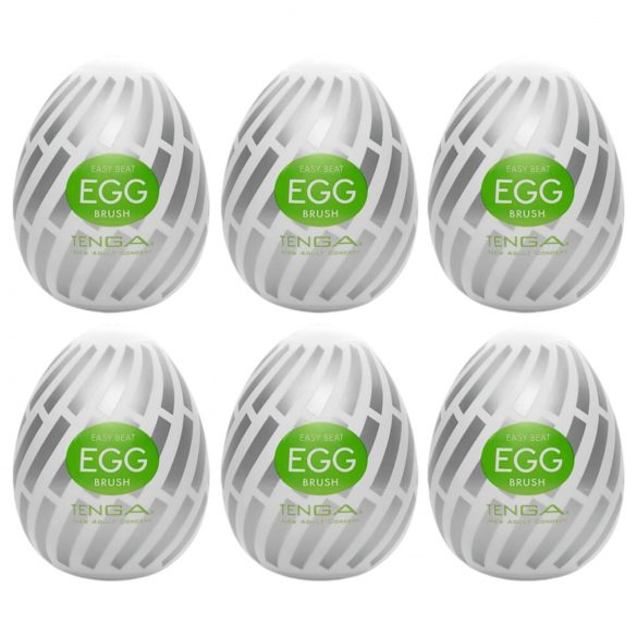 TENGA Egg Brush - Set di 6 Uova per Massaggio Intimo