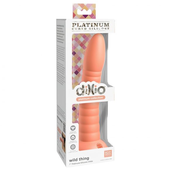 Dillio Wild Thing - dildo scanalato (19 cm) - arancione