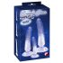 Crystal Clear - Set Anale Trainer Dildo - 3 pezzi (trasparente blu)