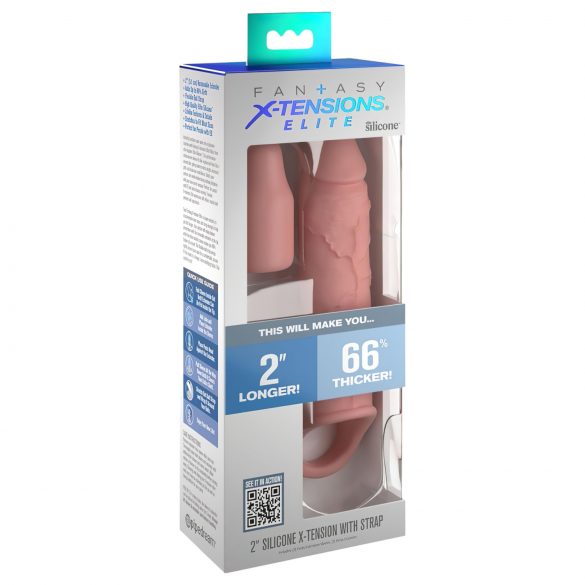 X-TENSION Elite 2 - Guaina fallica naturale con anello testicolare