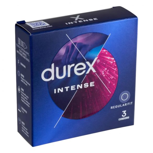 Durex Intense - preservativi stimolanti con rilievi e punti (3 pz)