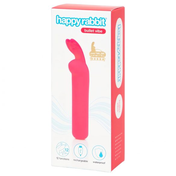 Happyrabbit Bullet - vibratore ricaricabile con orecchie rosa