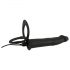 Black Velvets - Strap-on anale doppio vibratore (nero)