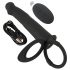 Black Velvets - Strap-on anale doppio vibratore (nero)