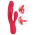 Smile Thumping Rabbit - Vibratore rosso a 3 motori ricaricabile