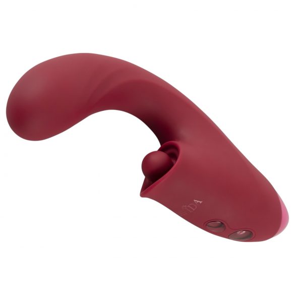 Javida - Vibratore 3in1 con lingua (rosso)