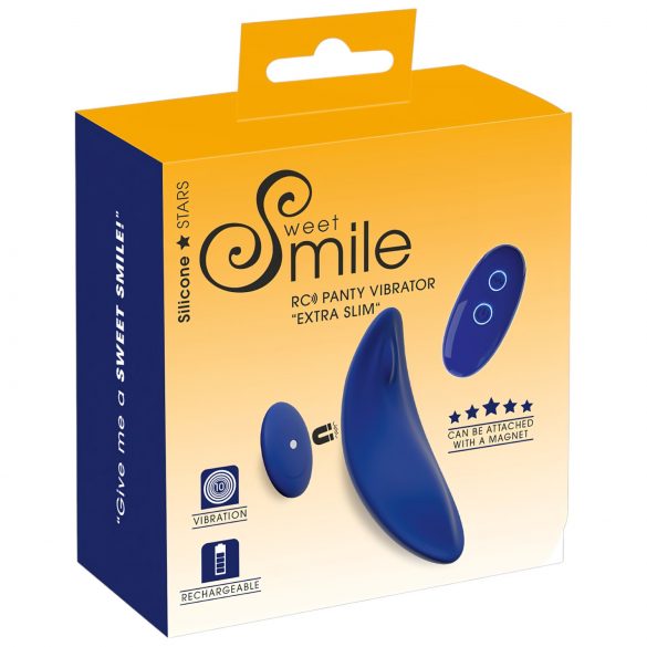 Smile - Vibratore con Mutandine Telecomandato Extra Sottile (Blu)