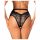 Obsessive Olvidia - Slip decorato con motivi floreali (nero) - M/L