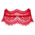 Collare di Pizzo con Catena Obsessive Bergamore (rosso) Taglia Unica S-L