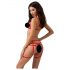 Passion Magali - Set body harness decorativo 3 pezzi (rosso)