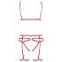 Passion Magali - Set body harness decorativo 3 pezzi (rosso)