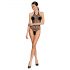 Passion BS087 - body in rete trasparente (nero) - S-L