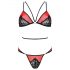 Passion Peonia - set reggiseno rosso e nero