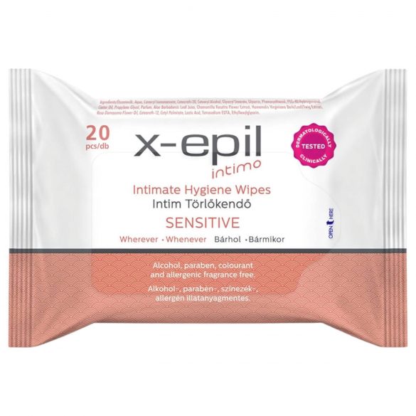 X-Epil Intimo Sensitive - Salviette intime delicate (20 pz)