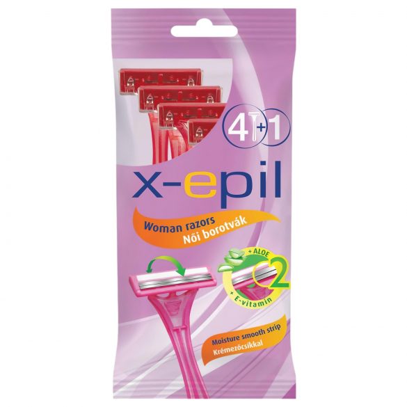 X-Epil - Rasoio donna usa e getta a 2 lame (5pz)