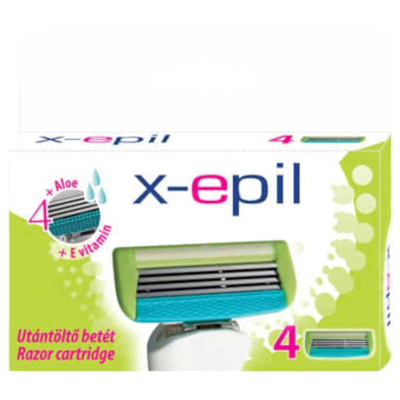 X-Epil - Ricariche 4 lame per rasoio donna (4 pezzi)