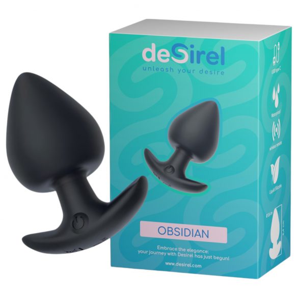 Desirel Obsidian - vibratore anale smart (nero)