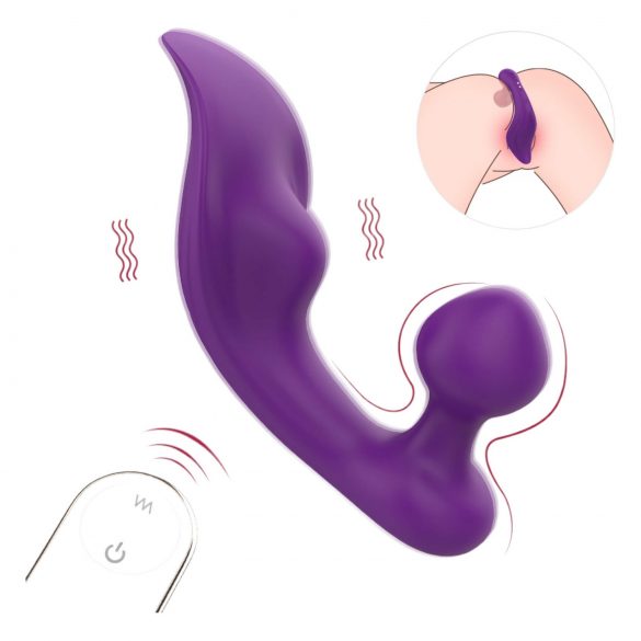 Sex HD Chomper - vibratore impermeabile clitoride & anale (viola)