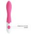 Pretty Love Bishop - vibratore waterproof punto G (rosa-bianco)