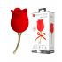 Pretty Love Rose Lover - vibratore clitorideo 2in1 con lingua (rosso)