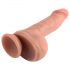 Dual Density - Dildo realistico con ventosa e testicoli - 18cm (naturale)