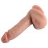 Dual Density - Dildo realistico con ventosa e testicoli - 18cm (naturale)