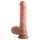 Dual Density - Dildo realistico con base ventosa e testicoli - 20cm (naturale)