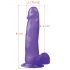 Lovetoy Jelly Studs - Dildo realistico con base - 20 cm (viola)