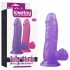 Lovetoy Jelly Studs - Dildo realistico con base - 15cm (viola)