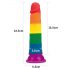 Lovetoy Prider - Dildo realistico 19 cm (arcobaleno)