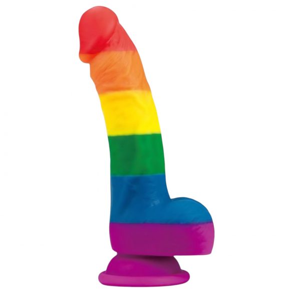 Lovetoy Prider - Dildo Realistico in Silicone Liquido - 19cm (Arcobaleno)