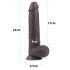 Lovetoy Sliding-Skin - Dildo a doppio strato - 23cm (marrone)