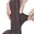 Lovetoy Sliding-Skin - Dildo a doppio strato - 23cm (marrone)