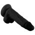 Mr. Rude - Dildo realistico con ventosa e testicoli - 19cm (nero)